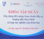 Tập huấn “Xây dựng đề cương theo Chuẩn đầu ra, hướng dẫn thực hành và hợp tác nghiên cứu khoa học trong đào tạo Công tác xã hội”.