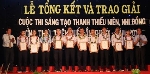 43 đề tài đạt giải Cuộc thi Sáng tạo Thanh thiếu niên, Nhi đồng lần thứ IX