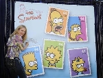 Gia đình Simpsons lên tem
