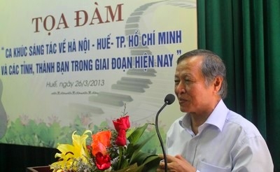 Tọa đàm “Ca khúc sáng tác về Hà Nội, Huế, TP Hồ Chí Minh và các tỉnh, thành bạn trong giai đoạn hiện nay”