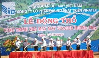 Khởi công xây dựng Nhà máy May VINATEX Hương Trà