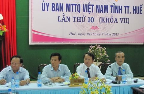 Hội nghị Ủy ban MTTQ Việt Nam tỉnh Thừa Thiên Huế lần thứ 10 (khóa VII) 