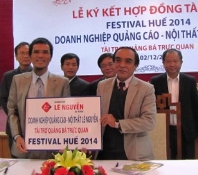 DNTN Lê Nguyễn tài trợ quảng cáo trực quan cho Festival Huế 2014