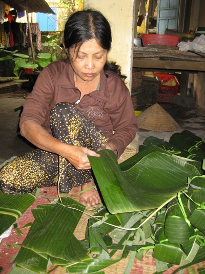 Lá chuối ngày Tết