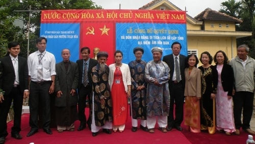 Di tích Địa điểm Đàn Âm hồn được xếp hạng di tích lịch sử văn hóa cấp Tỉnh 