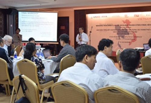 Hội thảo tổng kết dự án xây dựng khả năng chống chịu với biến đổi khí hậu ở các thành phố thuộc vùng Mekong mở rộng