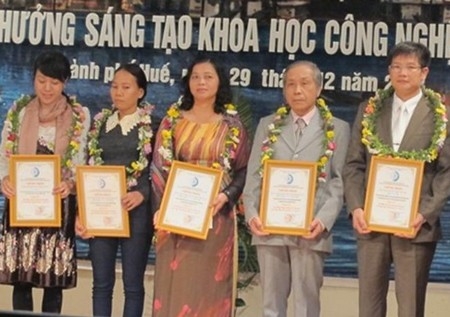 36 công trình đạt giải Giải thưởng Sáng tạo Khoa học Công nghệ tỉnh Thừa Thiên Huế lần thứ VII - năm 2014