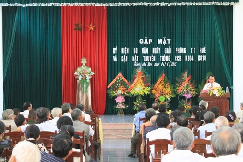 Cựu chiến binh tiểu đoàn 804- 810 tổ chức gặp mặt chào mừng kỷ niệm 40 năm giải phóng Thừa Thiên Huế