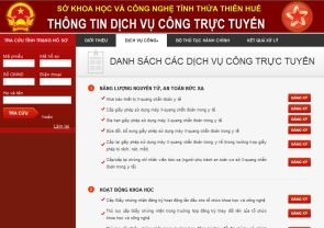  Thừa Thiên Huế có 23 dịch vụ hành chính công trực tuyến mức độ 4 và 68 dịch vụ hành chính công trực tuyến mức độ 3