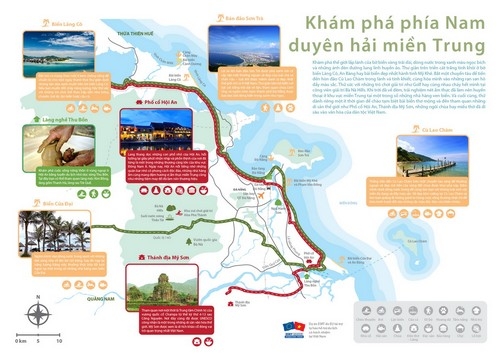 Công bố bản đồ sản phẩm du lịch 3 tỉnh miền Trung