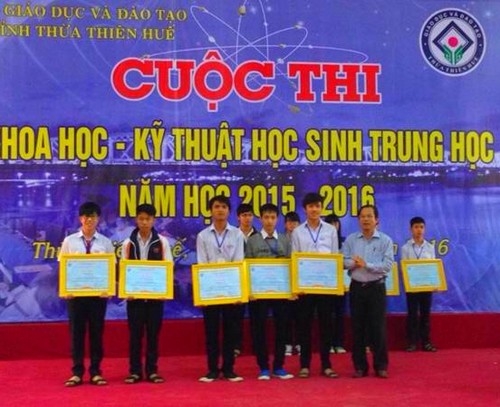 Thừa Thiên Huế: 6 đề tài tham dự cuộc thi khoa học - kỹ thuật học sinh trung học cấp quốc gia năm học 2015 - 2016