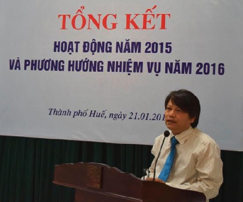 Hội nhà văn TT Huế: Tổng kết hoạt động năm 2015 và triển khai kế hoạch nhiệm vụ năm 2016