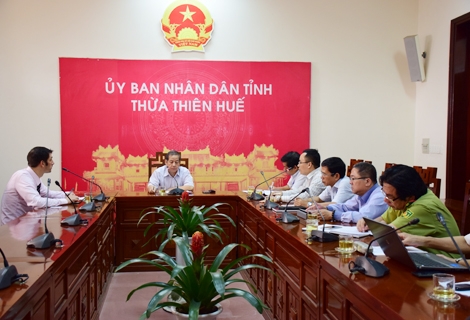 Phó Chủ tịch Thường trực UBND tỉnh Phan Ngọc Thọ làm việc với đại diện cơ quan USAID tại Việt Nam