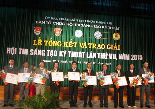 Tổ chức Giải thưởng Sáng tạo Khoa học Công nghệ  tỉnh Thừa Thiên Huế lần thứ VIII, năm 2016