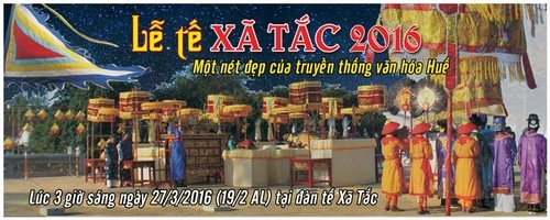 Lễ tế Xã Tắc năm 2016 được tổ chức vào rạng sáng ngày 27 tháng 3 năm 2016