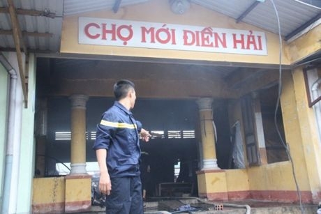 Thiệt hại 6 tỷ đồng trong vụ cháy chợ Điền Hải