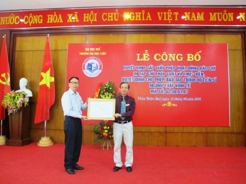 Đại học Luật – Huế được phép đào tạo trình độ tiến sĩ 