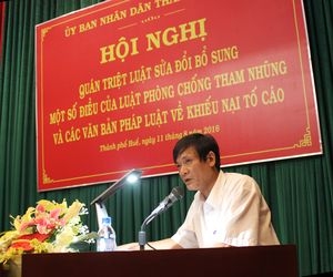 Hội nghị quán triệt Luật Phòng, chống tham nhũng sửa đổi, bổ sung và các văn bản pháp luật về khiếu nại tố cáo