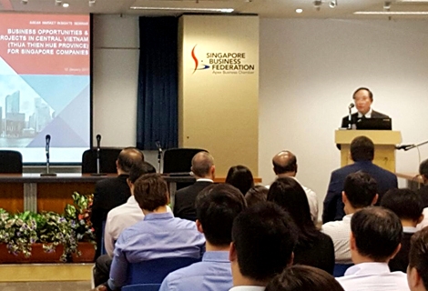Hội thảo xúc tiến đầu tư với Liên đoàn doanh nghiệp Singapore 