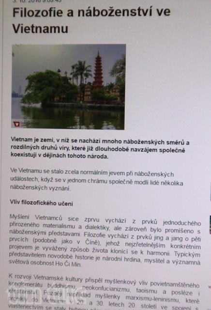 Báo Séc ca ngợi chính sách tôn giáo của Việt Nam