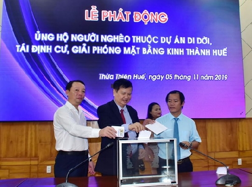 Phát động ủng hộ người nghèo thuộc dự án di dân kinh thành Huế