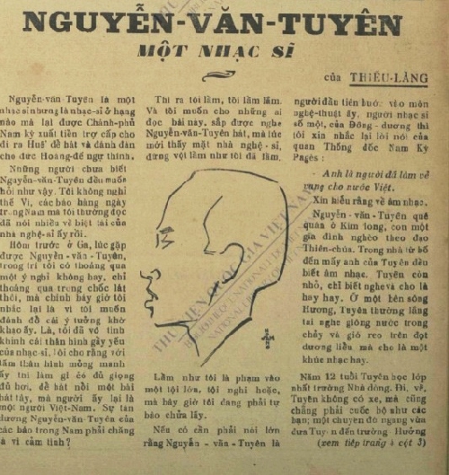 Nhạc sỹ Nguyễn Văn Tuyên và cuộc vận động cải cách tân nhạc tại Huế năm 1938