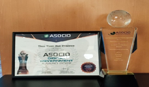 Tỉnh Thừa Thiên Huế nhận giải thưởng ASOCIO hạng mục Chính phủ số