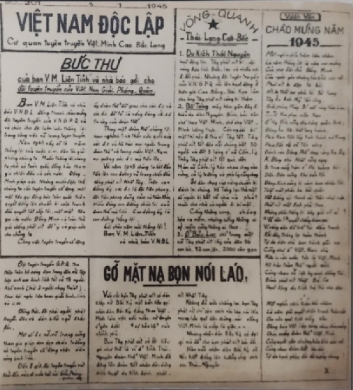 Những vần thơ tiên đoán của Bác Hồ về Cách mạng Việt Nam năm 1945 in trên báo ‘Việt Nam Độc Lập’