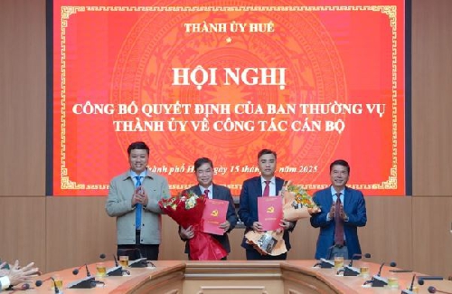 Công bố quyết định của Ban Thường vụ Thành ủy về công tác cán bộ