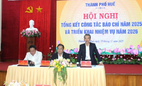 Tổng kết công tác báo chí năm 2025 và Giải báo chí về xây dựng Đảng thành phố Huế lần thứ IV - năm 2025