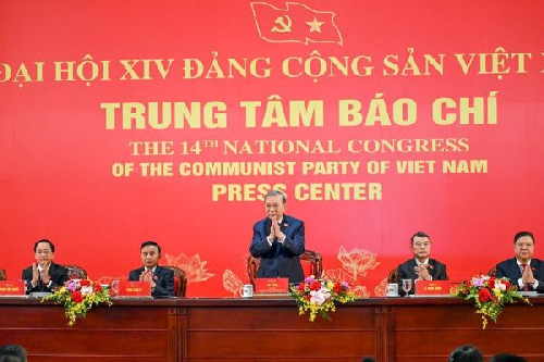 Tổng Bí thư Tô Lâm chủ trì họp báo thông báo kết quả Đại hội XIV của Đảng